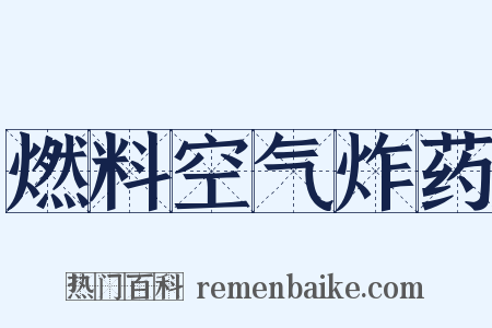 燃料空气炸药是什么意思的图片